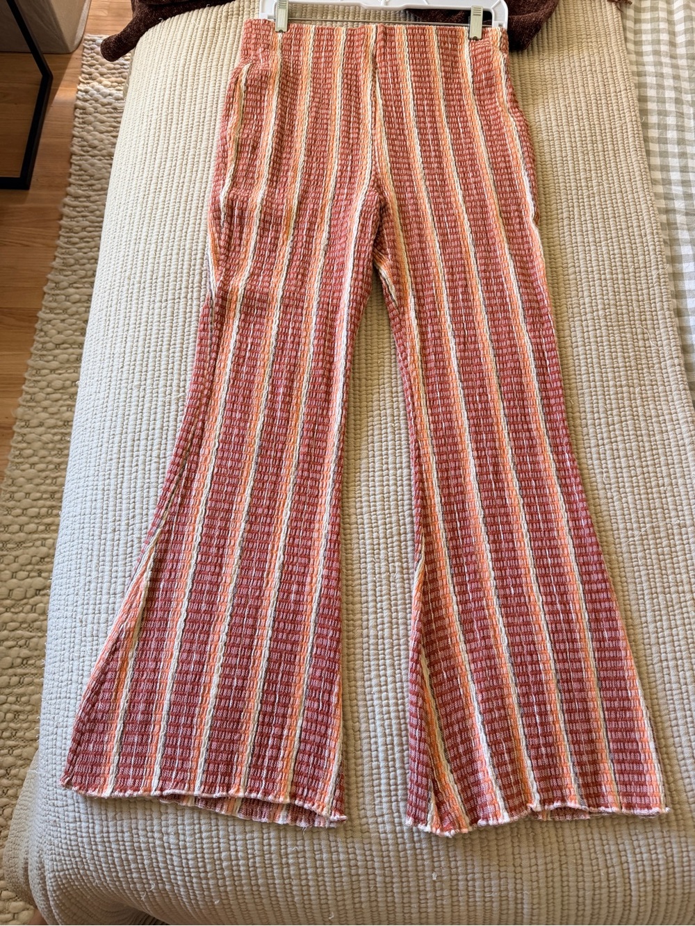 Free People Striped Knit Flared Pants Size M